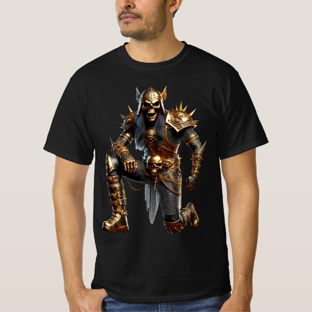 Golden Metal Sting Man  T Shirt (Framsida)