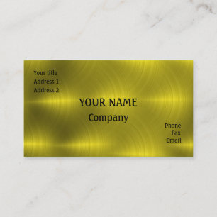Golden metall visitkort