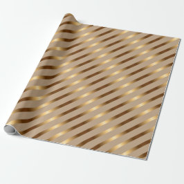 Golden Metallic Diagonal Rand Presentpapper