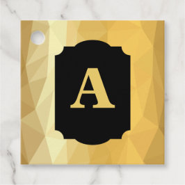 Golden Metallsvart anpassningsbar monogram Gåvor Etiketter
