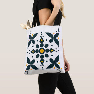 Golden Midnight Abstrakt Tote Bag Tygkasse