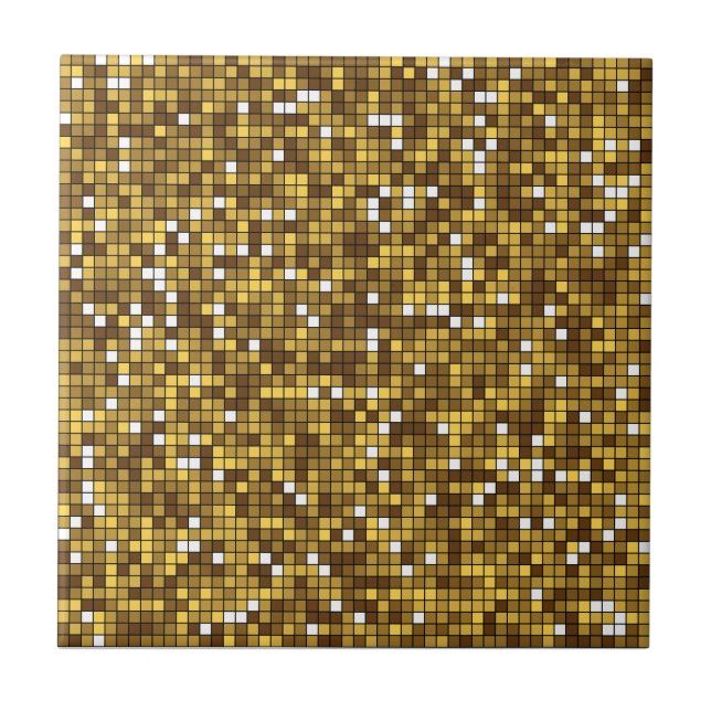 Golden Modern Decorative Geometric mosaic art Kakelplatta (Framsidan)