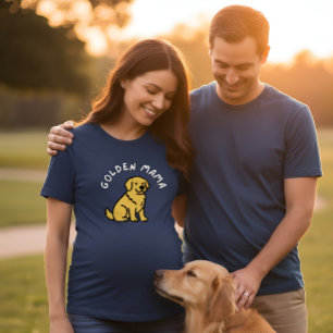 Golden MOM Mysig Golden Retriever-Mamma T Shirt