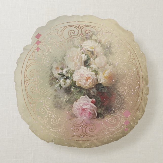 Golden Moments - Pillow Rund Kudde (Framsidan)