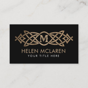 Golden Monogram keltisk Kej Ornament Visitkort