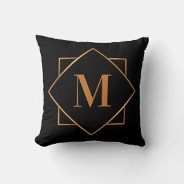 Golden Monogram Kudde