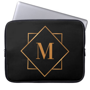 Golden Monogram Laptop Fodral