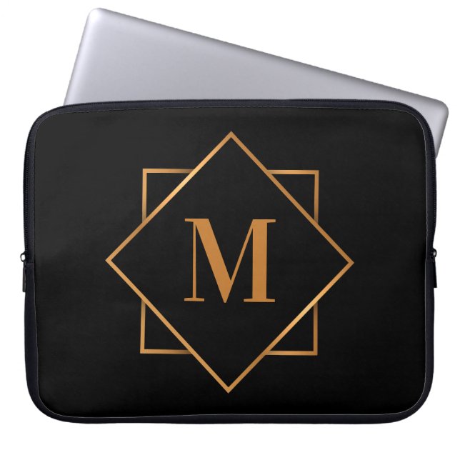 Golden Monogram Laptop Fodral (Framsidan)