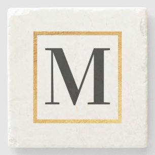 Golden Monogram Stenunderlägg