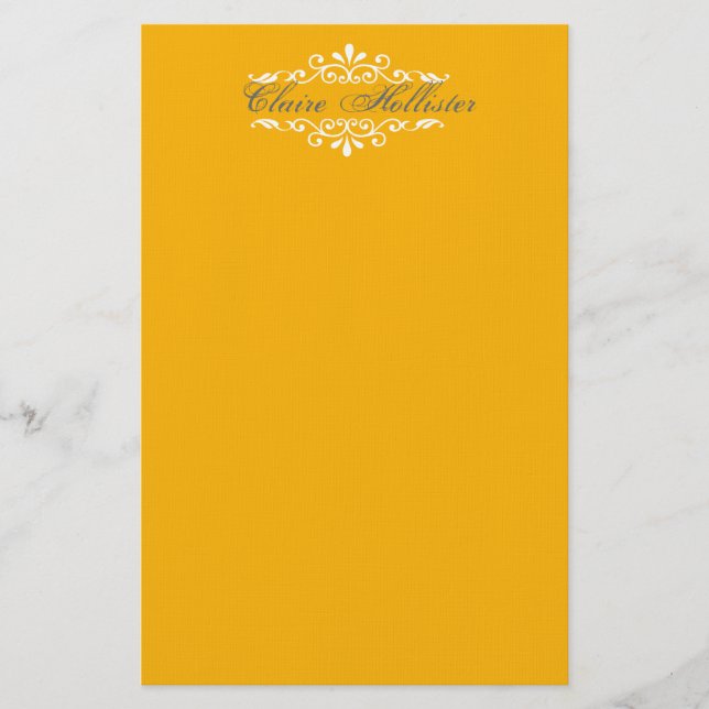 Golden Monogrammed Brevpapper (Framsida)