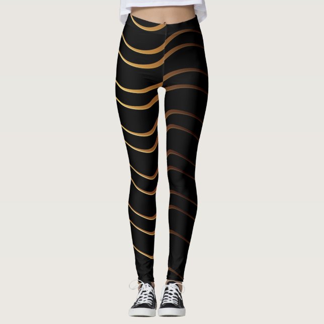 Golden Mönster 4 Leggings (Framsida)