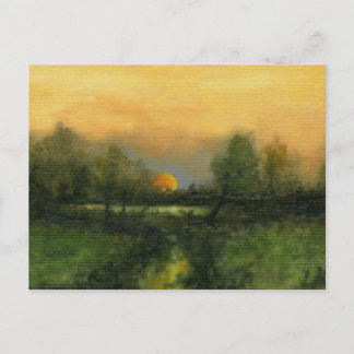 Golden Moonrise-vykort Vykort