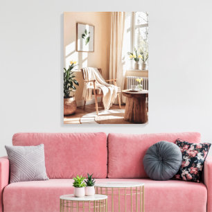 Golden Morgon - Tranquil Sunlight & Mysiga Insida Canvastryck