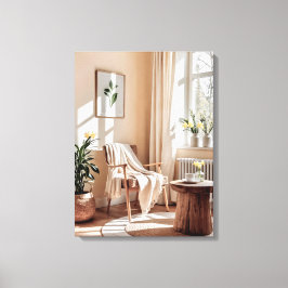 Golden Morgon - Tranquil Sunlight & Mysiga Insida Canvastryck