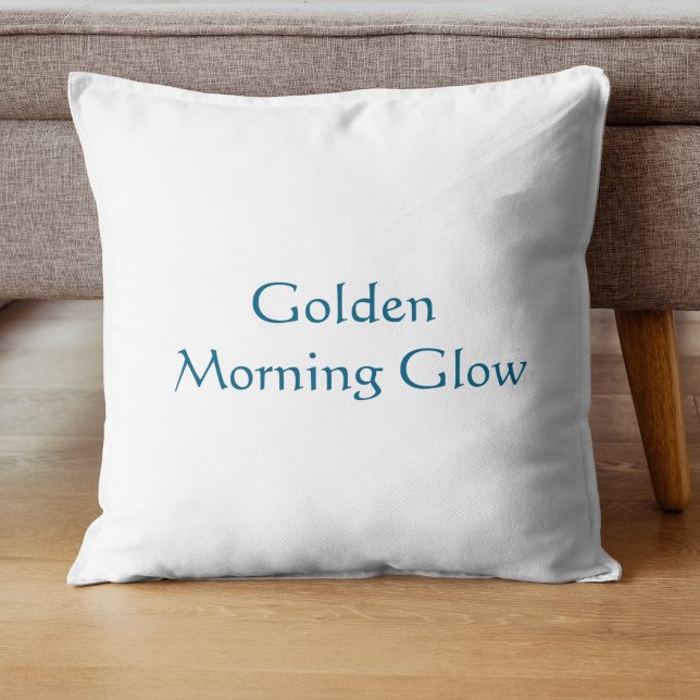 Golden Morning Glow Modern skrift  Kudde (Skapare uppladdad)