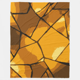 Golden Mosaic Glass Art Fleecefilt