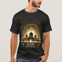 Golden Mosque Eid Mubarak Manar Tshirt