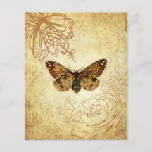 Golden Moth Vintage Scrapbook Papper