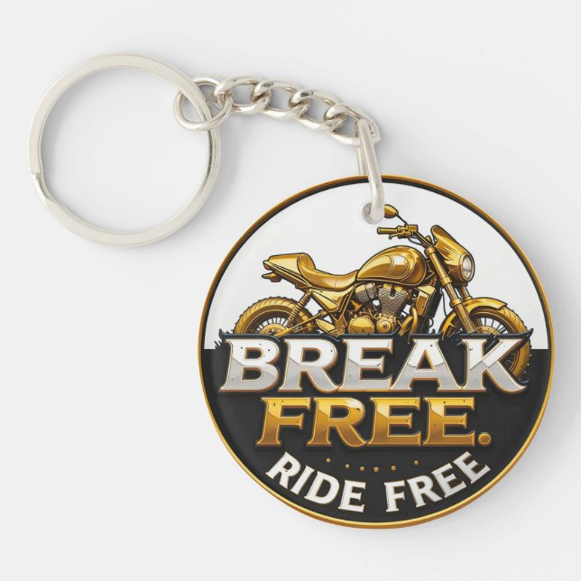 Golden Motorcycle Emblem med fet text (Framsidan)