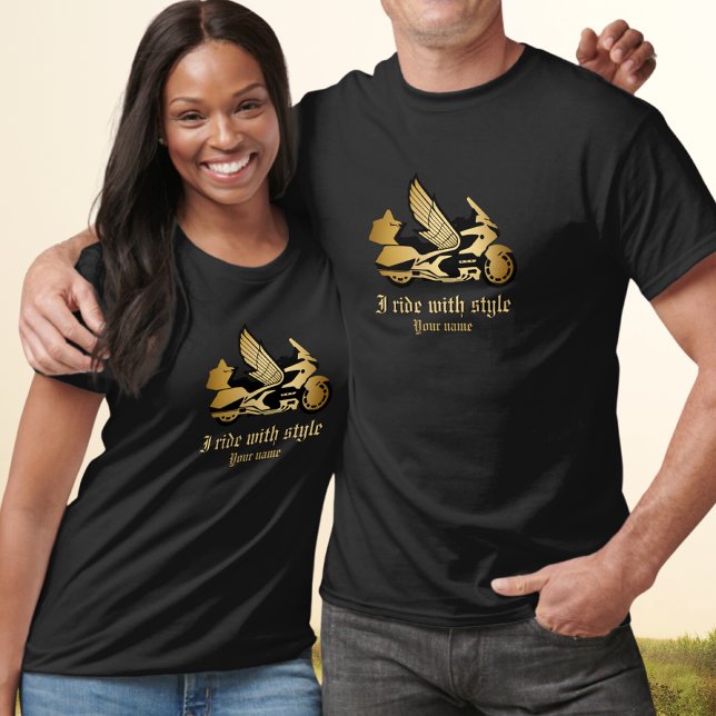 Golden motorcykel guld goldwing T-Shirt (Skapare uppladdad)