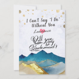 Golden Mountain blir min Bridesmaid Bröllop Inbjudningar
