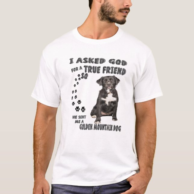 Golden Mountain Hund Quote Mamma Pappa Costume, Be T Shirt (Framsida)