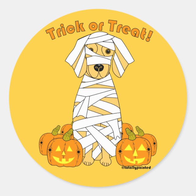 Golden Mummy Runt Klistermärke (Framsida)