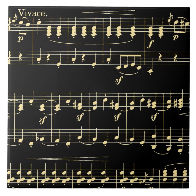Golden Music på Black Kakelplatta (Framsidan)