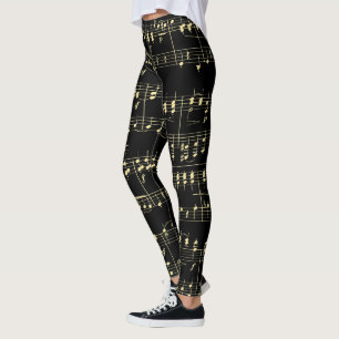 Golden Music på Black Leggings