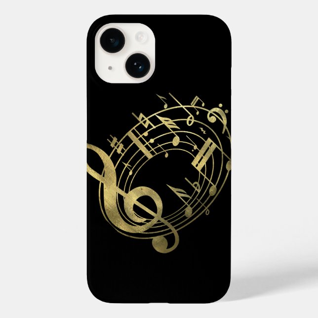 Golden musik noter i ovalform (Baksida)