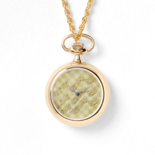 Golden Musik noter Wraparound Guld Watch Armbandsur