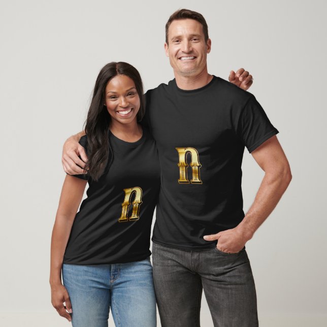Golden n Letter T Shirt (Unisex)