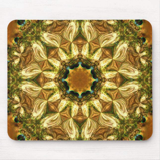 Golden Nature Mandala Mousepad Musmatta (Framsidan)