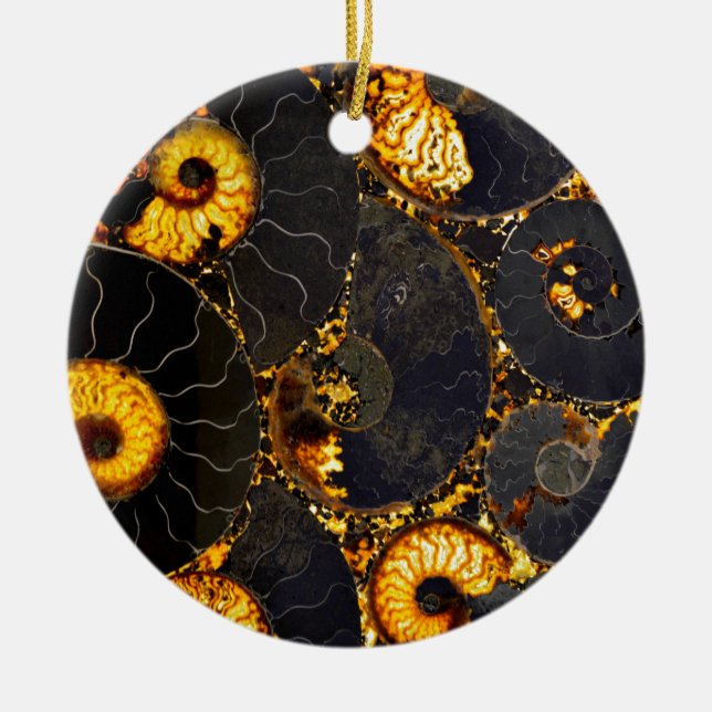 Golden Nautilus Julgransprydnad Keramik (Framsidan)