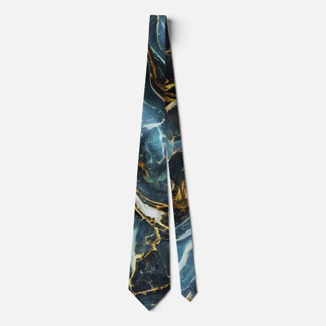 Golden Navy Abstract Metal Textures Slips (Framsida)