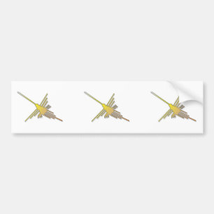 Golden Nazca Linjer Hummingbird Bildekal
