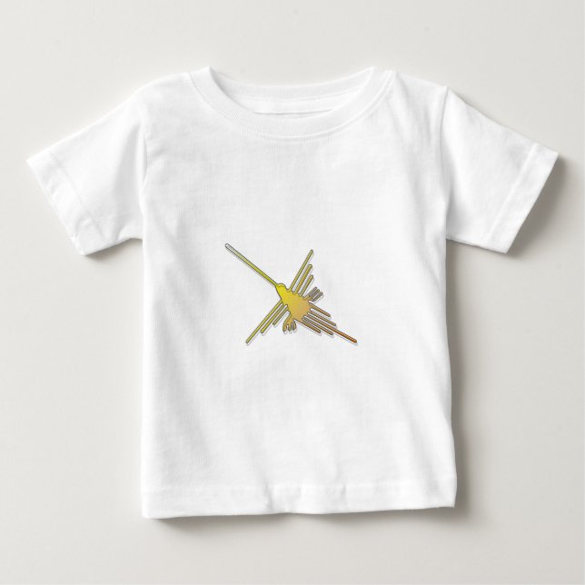 Golden Nazca Linjer Hummingbird T Shirt (Framsida)