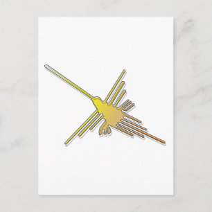 Golden Nazca Linjer Hummingbird Vykort