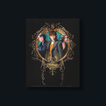 Golden Newt, Tina och Leta Art Deco Porträtt Canvastryck<br><div class="desc">FANTASTISKA BEASTER: GRINDELWALD™ BROTT | Kolla in art nouveau porträtt med PORPENTINA GOLDSTEIN™,  NEWT SCAMANDER™ och Leta Leodd i ett cirkulärt ram. Skaffa den här vackra grafiken på din favoritprodukt Zazzle idag!</div>