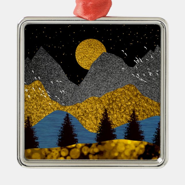 Golden Night Julgransprydnad Metall (Framsidan)