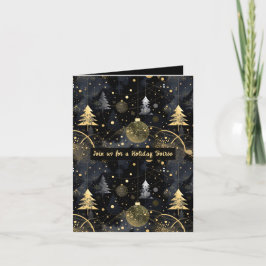 Golden Noir Christmas Inbjudan