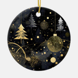 Golden Noir Christmas Julgransprydnad Keramik