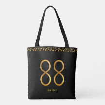 Golden Number 88 och Golden Confetti på svart