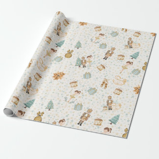 Golden Nutcracker & Ballerina Design Presentpapper