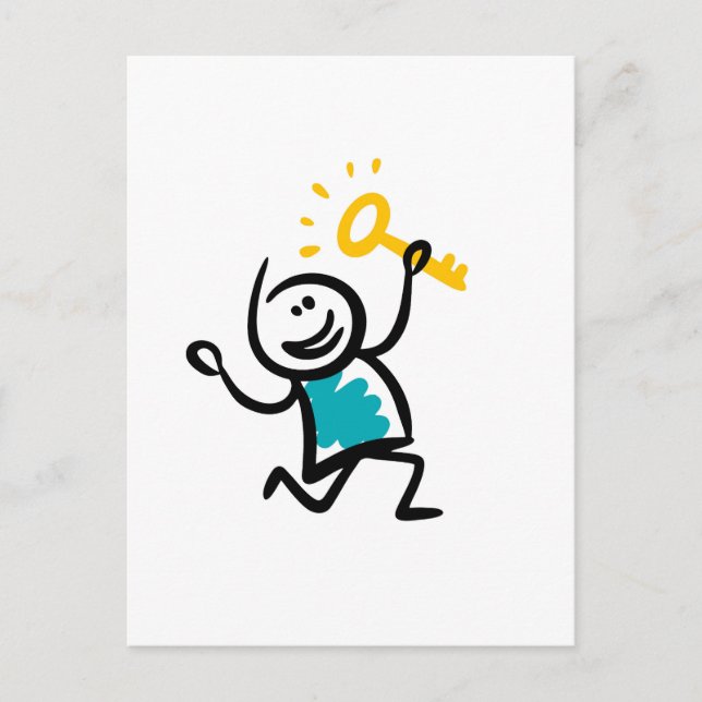 Golden nyckel helg vykort (Framsida)