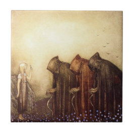 "Golden Nyckel" John Bauer Watercolor Kakelplatta