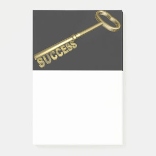 Golden Nyckel to Success Photography Motivational Post-it Block