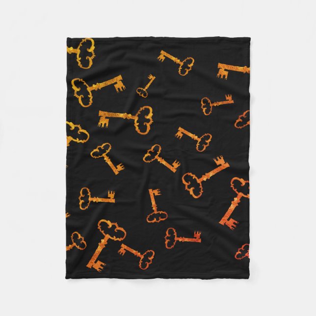 Golden Nycklar, Vintage Nycklar Fleece Blanket (Framsidan)