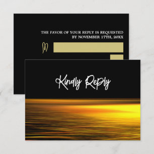 Golden Ocean, Elegant Beach Wedding OSA Kort