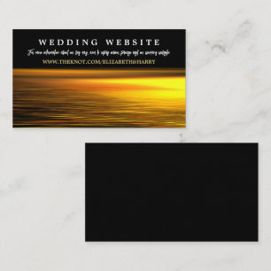 Golden Ocean, Elegant Beach Wedding Website Tilläggskort